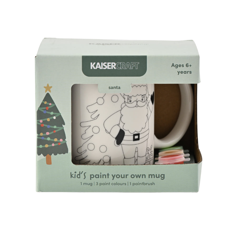 Christmas Paint Your Own Novelty Mug - Santa